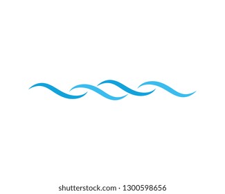 Water wave icon vector illustration design logo