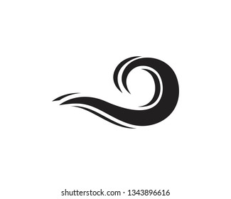 Water wave icon vector illustration design logo