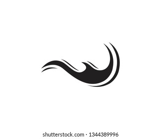 Water wave icon vector illustration design logo