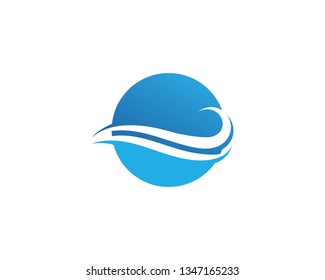 Water wave icon vector illustration design logo