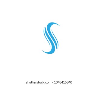 Water wave icon vector illustration design logo