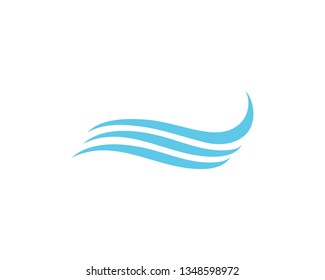 Water wave icon vector illustration design logo