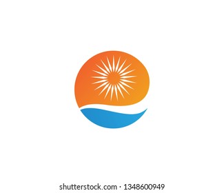 Water wave icon vector illustration design logo