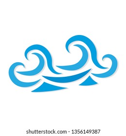 water wave icon- vector illustration