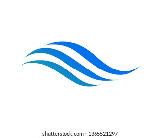 Water wave icon vector illustration design logo