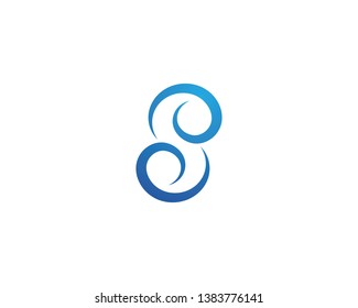 Water wave icon vector illustration design logo