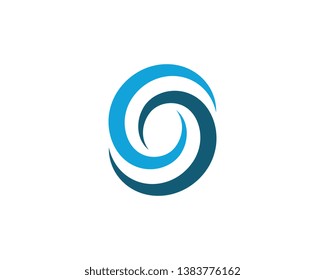 Abstract Blue Swirl Tribal Sphere Logo Stock Vector (Royalty Free ...