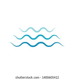 Water wave icon vector illustration design logo