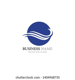 Water wave icon vector illustration design logo