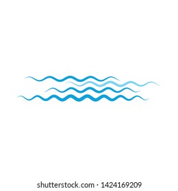Water wave icon vector illustration design logo
