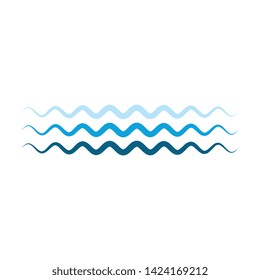 Water wave icon vector illustration design logo