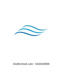 Water wave icon vector illustration design logo