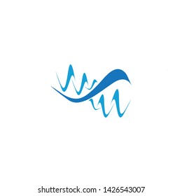 Water wave icon vector illustration design logo