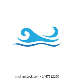 Water wave icon vector illustration design logo