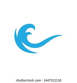 Water wave icon vector illustration design logo