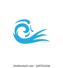 Water wave icon vector illustration design logo