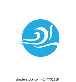 Water wave icon vector illustration design logo