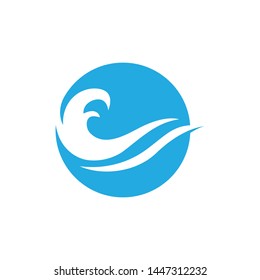Water wave icon vector illustration design logo