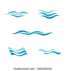Water wave icon vector illustration design logo