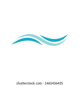 Water wave icon vector illustration design logo