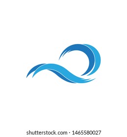 Water wave icon vector illustration design logo