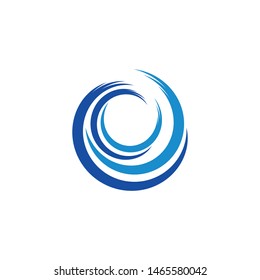 Water wave icon vector illustration design logo