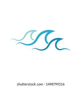 Water wave icon vector illustration design logo