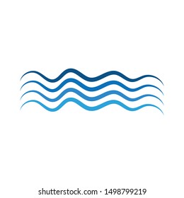 Water wave icon vector illustration design logo