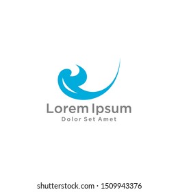 Water wave icon vector illustration design logo template