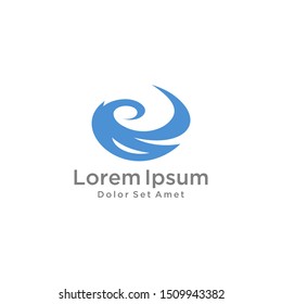 Water wave icon vector illustration design logo template