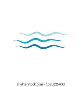 Water wave icon vector illustration design logo