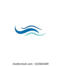 Water wave icon vector illustration design logo