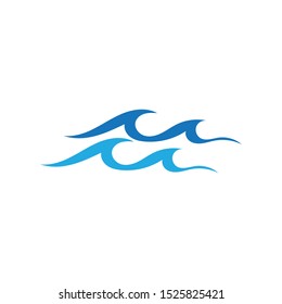 Water wave icon vector illustration design logo