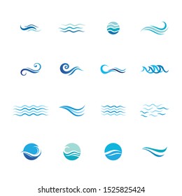 Water Wave Icon Vector Illustration Design Logo