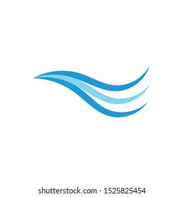 Water wave icon vector illustration design logo