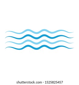 Water wave icon vector illustration design logo