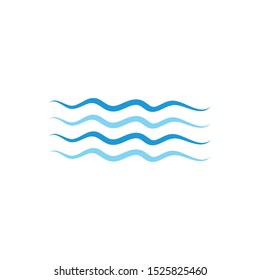 Water wave icon vector illustration design logo