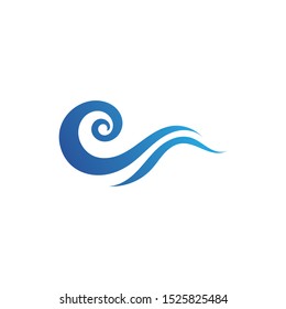 Water wave icon vector illustration design logo