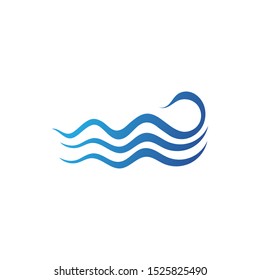 Water wave icon vector illustration design logo