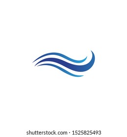 Water wave icon vector illustration design logo