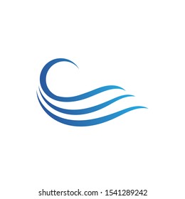 Water wave icon vector illustration design logo