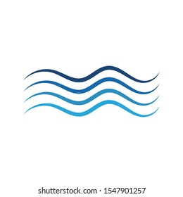 Water wave icon vector illustration design logo