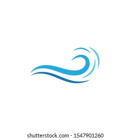 Water wave icon vector illustration design logo