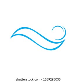 diseño vectorial de icono de onda de agua