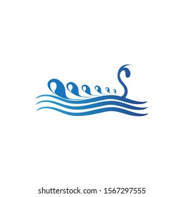 Water wave icon vector illustration design logo