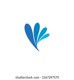 Water wave icon vector illustration design logo