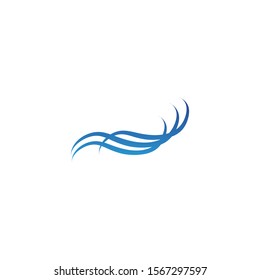 Water wave icon vector illustration design logo