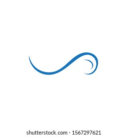 Water wave icon vector illustration design logo