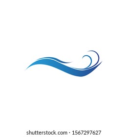 Water wave icon vector illustration design logo