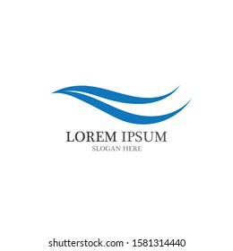 Water wave icon vector illustration design logo